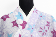 小室庵 セオα 着物 麻の葉 白