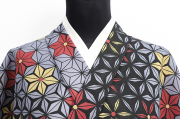 【受注商品】小室庵 セオα 着物 麻の葉 黒