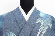 竺仙(ちくせん) 浴衣（ゆかた） 綿 金魚 青