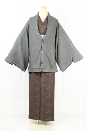 Kimono Factory nono 着物カーディガン ニットEarl 灰色