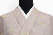 召しませ花 正絹 着物 紬 クリキュラ 更紗 ピンク