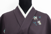 正絹 着物 小紋 丹後ちりめん 刺繍 ゾウ