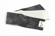 本麻 半幅帯 夏帯 籠染麻帯 黒×白