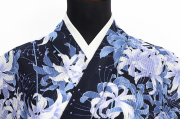 井登美 itomi 浴衣(ゆかた) 優華壇 綿 曼珠沙華 ひといろ 藍 ◆男女兼用◆