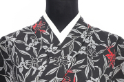 東京都伝統工芸品 井登美 itomi 綿 浴衣(ゆかた) 優華壇 綿紅梅 注染 京更紗 黒