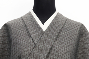 Kimono Factory nono 木綿着物 GRITTER （グリッター） オーダー仕立て付き ダイヤ 灰