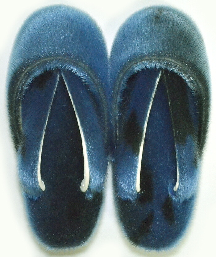 防寒草履　カラーアザラシ　ブルー　Ｌサイズ（２４，５ｃｍ）　ＬＬサイズ（２６，０ｃｍ）　【あざらし】【防寒用】【雪用】【レディース】【カジュアル】【フォーマル】【大きいサイズ】