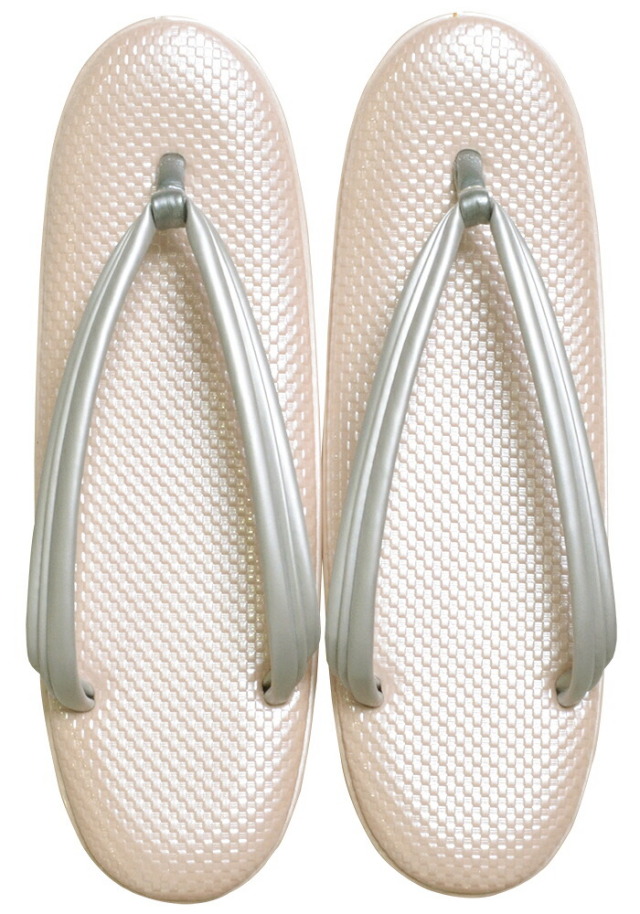 草履　パールピンク×シルバーグレー（鼻緒）　Ｍサイズ（２３，５ｃｍ）　【女性】【レディース】【日本製】　【結婚式】【礼装】【和装履物】