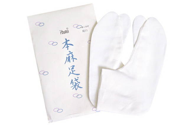 本麻足袋　≪白≫　２２．０～２５．５ｃｍ　【夏】【日本製】