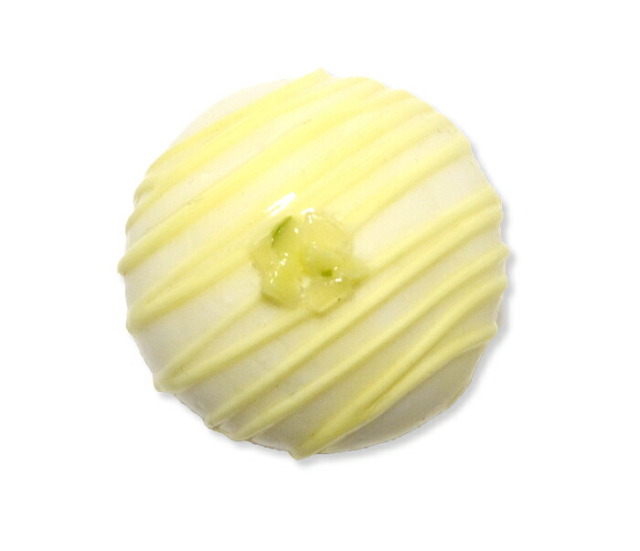 洋菓子（フェイクスイーツ）　帯留　ホワイトチョコレート　シトロン　【帯留め】【三分紐】　【練り切り】【ハンドメイド】