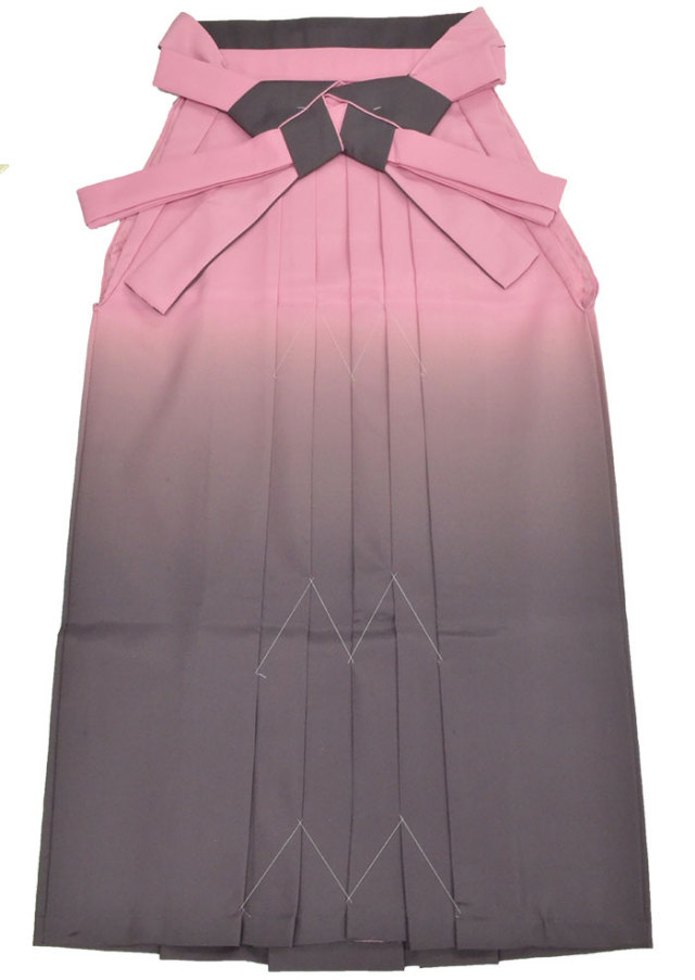 ぼかし袴　ピンク×墨色　Ｍ・Ｌサイズ　（適応身長約１５３～１６３ｃｍ前後）　【卒業式】【はかま】【女性】【レディース】