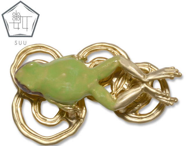 SUU　数ーすうー　カエル　帯留　【Frog】【蛙】【かえる】【日本製】【Made in Japan】【帯アクセサリー】【帯留め】