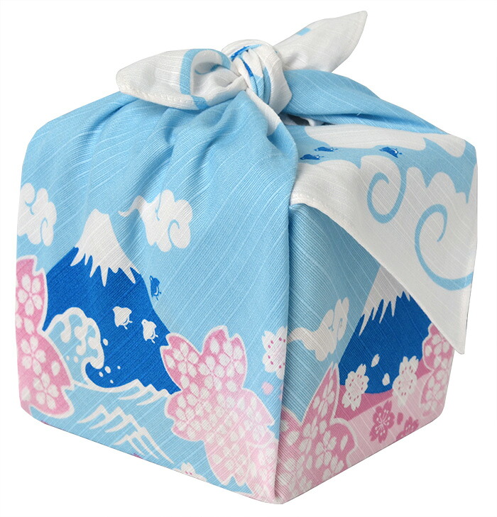 包むと柄が立体的に♪　シャンタンチーフ　小風呂敷　《花衣》　富士山　【ハンカチ】【ランチクロス】【お土産】【５０cm】