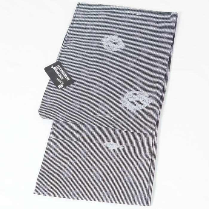 【新品】男着物　メンズ浴衣（５）　BONHEUR　SAISONS　Mサイズ