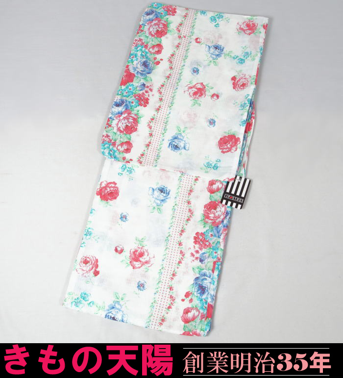 【新品】特選プレタ浴衣　LIP STAGE　フリーサイズ　（6）バラ