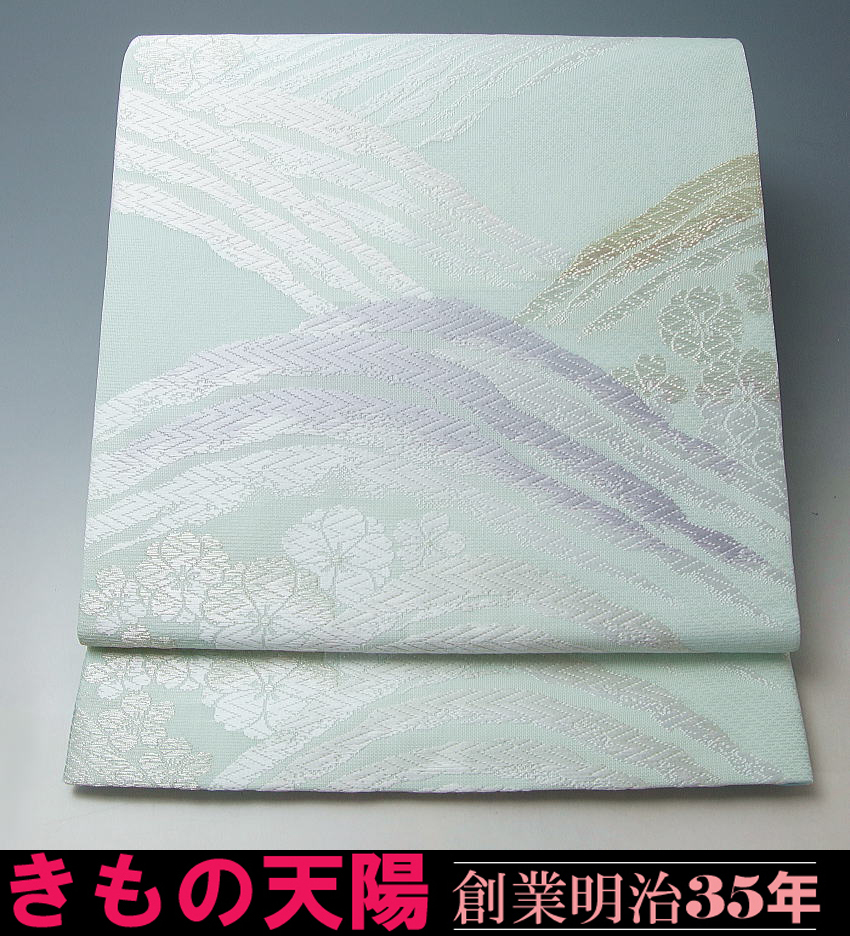 夏物　袋帯　西陣織 紗　（5）　野辺花模様