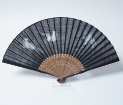 新品　メンズ絹地扇子　瓢箪から駒　1