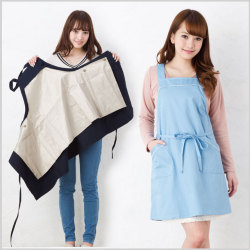 電磁波防止エプロン Ｎｅｘｔシールド/水玉 サックス/パソコンやスマホなどの高周波対策の電磁波エプロン