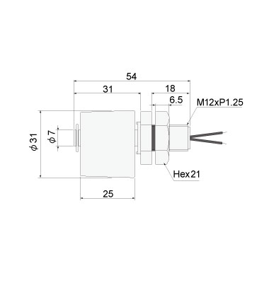 PP製ヨコ取付汎用型　FCH11QD　外形図