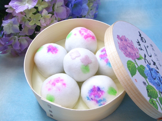 季節のおまんじゅう 紫陽花饅頭