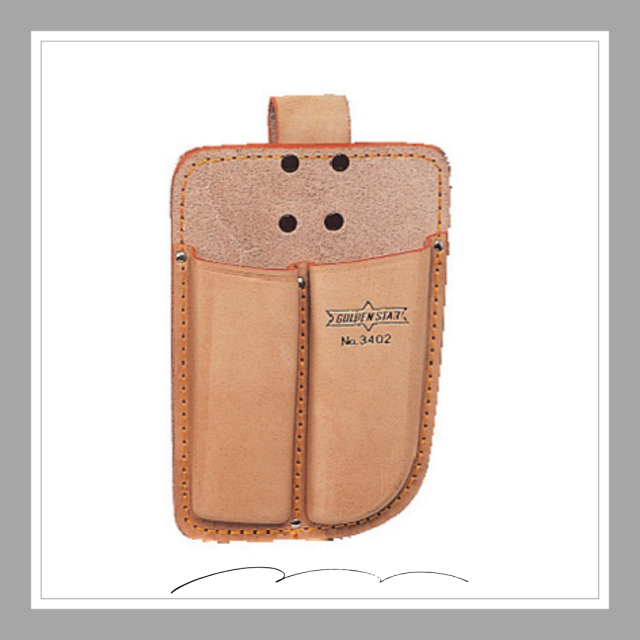 剪定鋏用皮サック(2丁用)「3402」