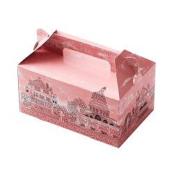 【ケーキ・洋菓子などに】スイーツケース　4号イラスト（500個入）
