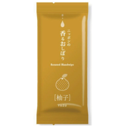 ニッポンの香るおしぼり｜柚子 100本パック｜ふわっと広がる爽やかな柚子の香りが、気分をリフレッシュ
