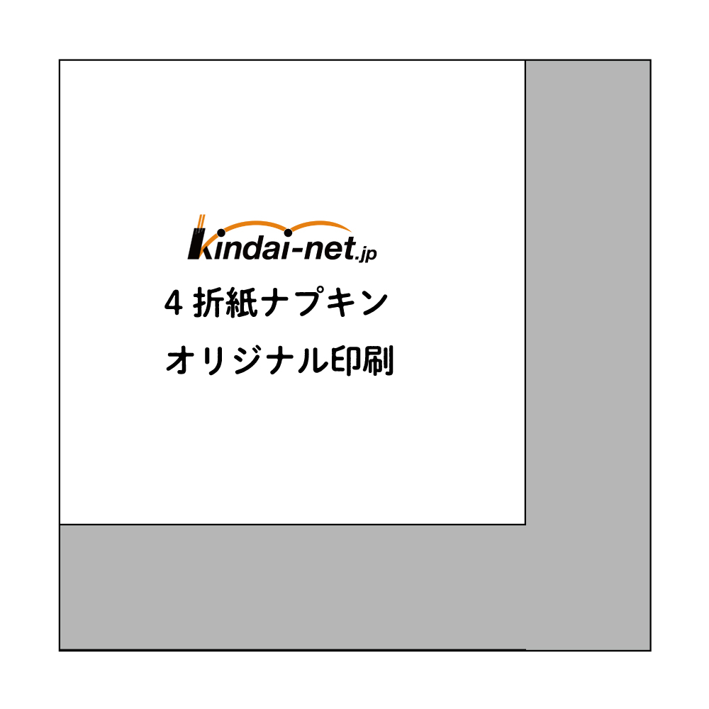【新規・リピート共通】オリジナル紙ナプキン4折タイプ