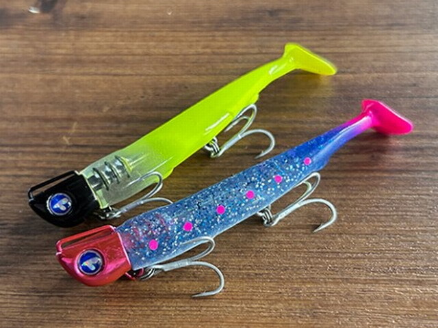 ジョルティ スペアワーム即日発送15g 22g 30g 共通サイズ　ヘッド５個 ブルーブルー ジョルティ22セット：＃05 クリアキャンディ/オレンジ