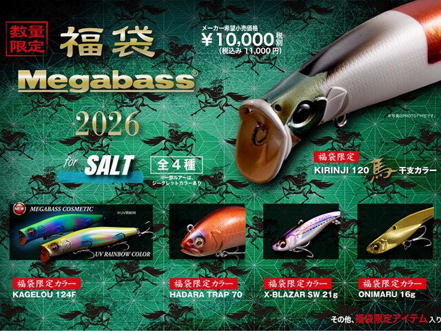 数量限定※メガバス福袋2026forSALT 【シーバスルアー専門店 キング