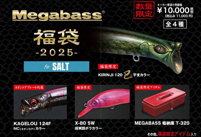 数量限定※メガバス福袋2025forSALT 【シーバスルアー専門店 キング 