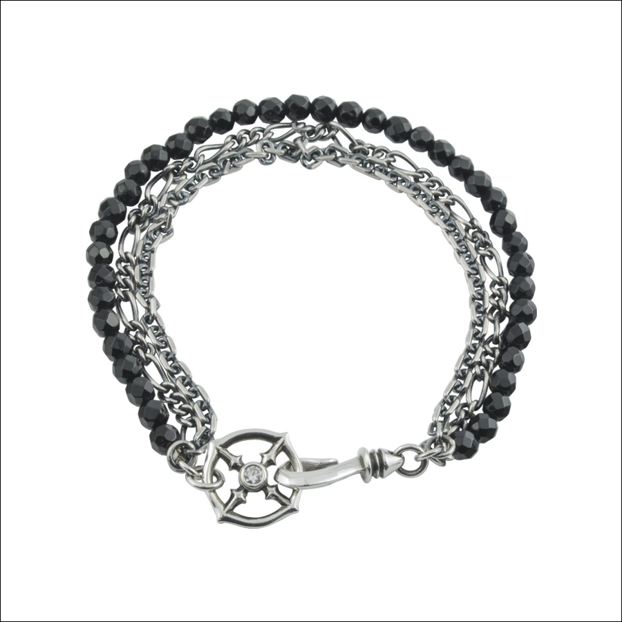 Artemis Classic(アルテミスクラシック)　ブラックスピネル３連ブレスレット　AC-ACB0102