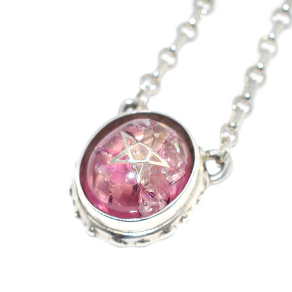 アレックスストリーター　ALEX STREETER　ベイビーエンジェルハートペンダント　クラックラベンダー