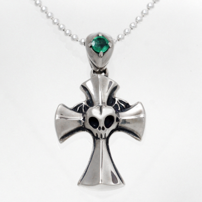 バーバラ　Barbara　Drop Petal Blue Rosen Croiz (Small) （ボールチェーン約38cm付）　PB-N-408DP-BC