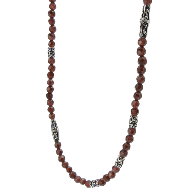ブラッディマリー　Bloody Mary　リリーフネックレス ガーネット 50cm　bmn1109-g-50