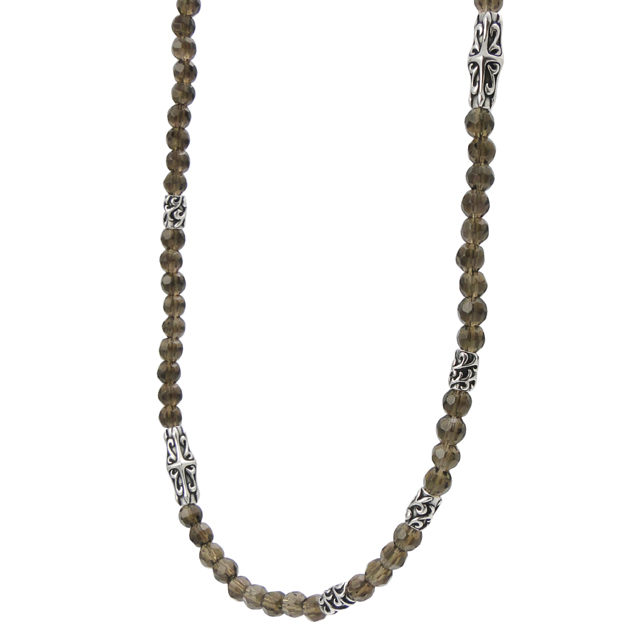 ブラッディマリー　Bloody Mary　リリーフネックレス スモーキークォーツ 50cm　bmn1109-sq-50