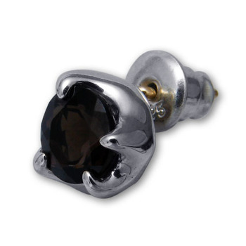 ブラッディマリー　Bloody Mary　Nut ナットピアス 木の実　スモーキークォーツ　bme368-sq
