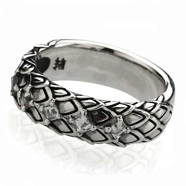 ブラッディマリー　Bloody Mary　クロウル リング S 這う w/ ホワイトトパーズ　bmr1436s-wt