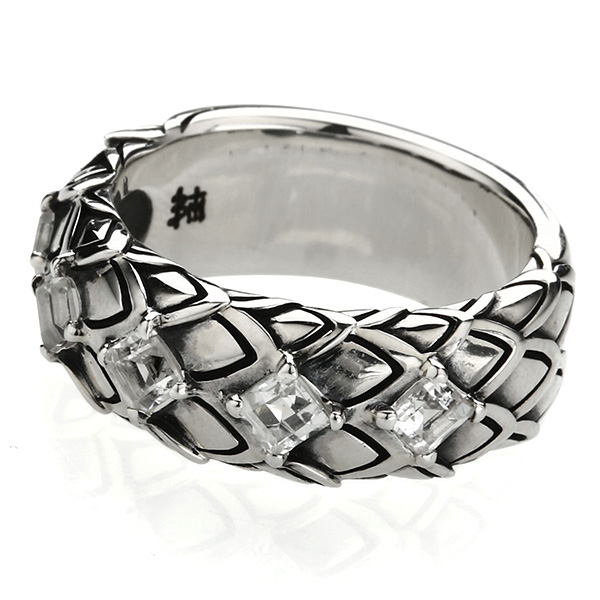 ブラッディマリー　Bloody Mary　クロウル リングL 這う w/ ホワイトトパーズ　bmr1437l-wt