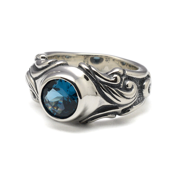 ビルウォールレザー　Bill Wall Leather　8mm Stone Ring　8mmストーンリング　R439