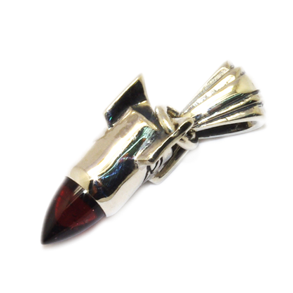 クレイジーピッグ　CRAZY PIG DESIGNS　ROCKET w/Garnet ロケットペンダント　ガーネット　#629