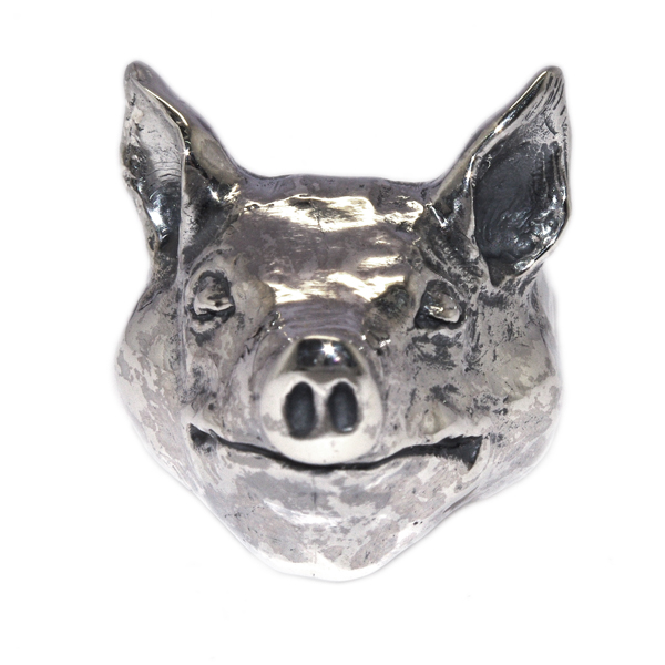 クレイジーピッグ　CRAZY PIG DESIGNS　LARGE PIG HEAD  RING #40