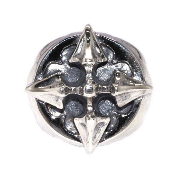 クレイジーピッグ　CRAZY PIG DESIGNS　HEAVY SIGNET TUDOR CROSS  RING #589