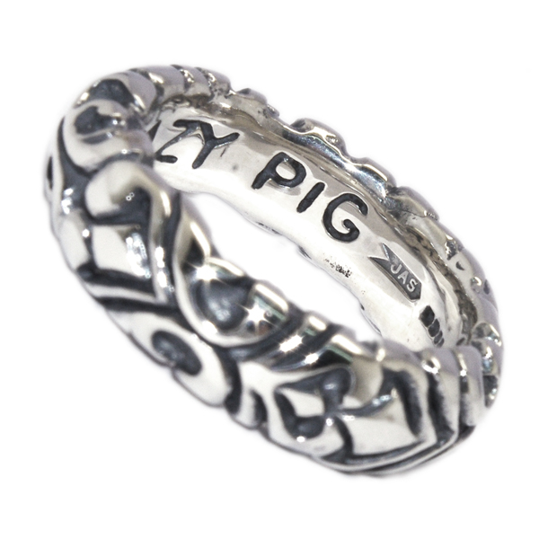 クレイジーピッグ　CRAZY PIG DESIGNS　TUDOR BAND LARGE  RING #595※こちらの商品は日本サイズ21号のみとなります。