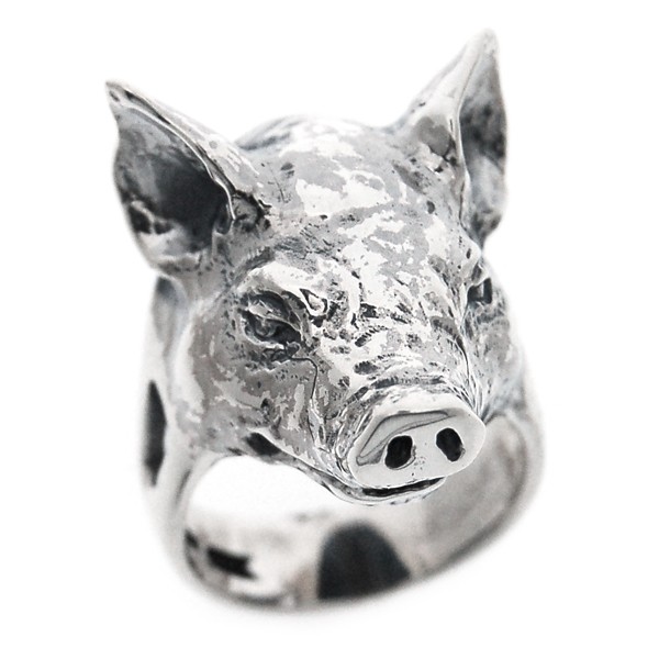 クレイジーピッグ　CRAZY PIG DESIGNS　SMALL PIG HEAD  RING #173