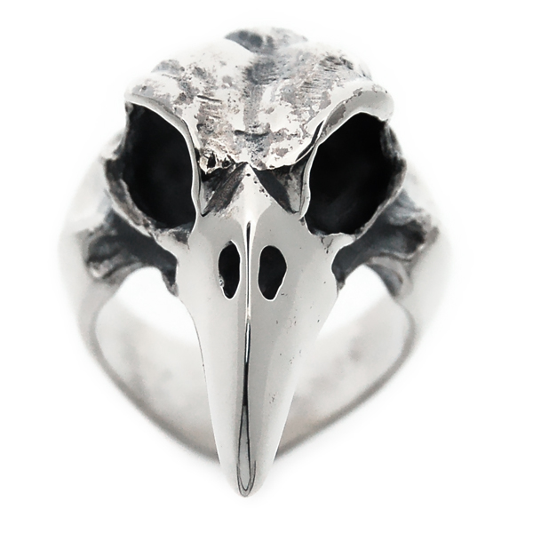 クレイジーピッグ　CRAZY PIG DESIGNS　バードスカルリング＆スパイン　Bird skull ring & spine #146