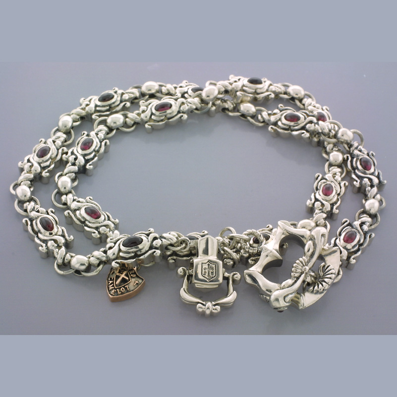 【ロードキャメロット　ネックレス　チェーン】Lord Camelot　LC-1100GN(ガーネット)　デザインチェーン