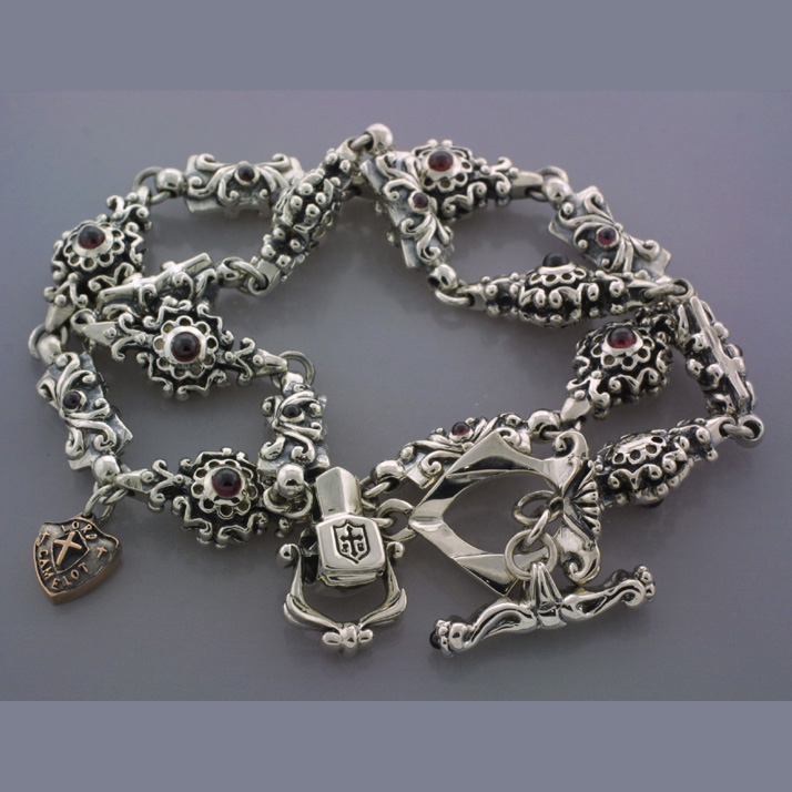 【ロードキャメロット　ネックレス　チェーン】Lord Camelot　LC-1101GN(ガーネット)　デザインチェーン