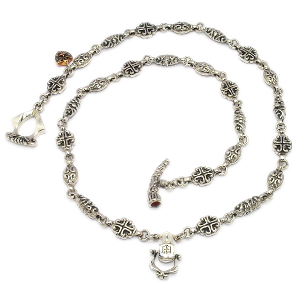 【ロードキャメロット　ネックレス　チェーン】Lord Camelot　LC-1010GN(ガーネット)　デザインチェーン