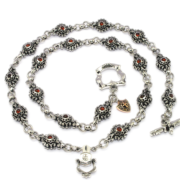 【ロードキャメロット　ネックレス　チェーン】Lord Camelot　LC-1102GN(ガーネット)　デザインチェーン